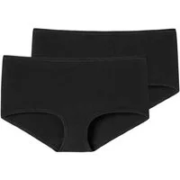 Schiesser Panty 2er Pack 95/5 Organic Cotton (Spar-Set, 2-St) Shorts - Baumwolle - Besonders flache Nähte und supersofter Bund 