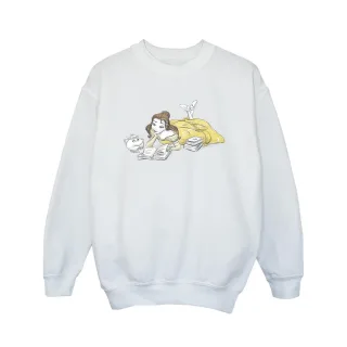 Disney - "Beauty And The Beast Belle Reading" Sweatshirt für Mädchen (Weiß)