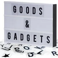 Goods+Gadgets LED Lichtbox GOODS+GADGETS LED Lightbox mit Buchstaben - Botschaftsbox, LED fest integriert, Light-Box Leuchtkasten