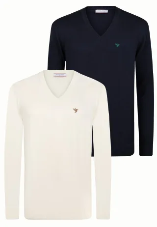 Pullover Pullover Mit V-Ausschnitt 2Er-Pack