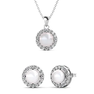 Perlen-Reifen-Sets - Silber und Kristall