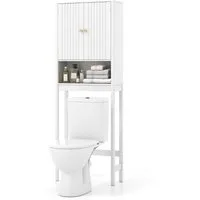 COSTWAY Badregal, Toilettenschrank Überbauschrank mit Türen 168 cm
