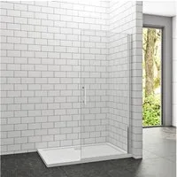 duschspa Duschwand 180cm ESG Drehwand Duschtrennwand Glaswand Walk in Dusche, Einscheibensicherheitsglas, Sicherheitsglas, (Set), Nano Glas
