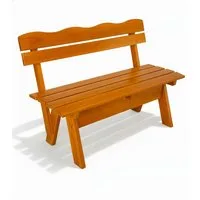 Beautissu Gartenbank Gartenbank Wetterfest Holz 2 Sitzer 120 cm breit Tromsö, Garten Holzbank Outdoor Robustes & Lackiertes Massivholz