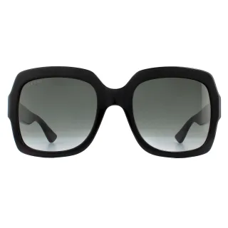 Gucci Square Womens Schwarz Grau Gradient Sonnenbrille GG0036SN