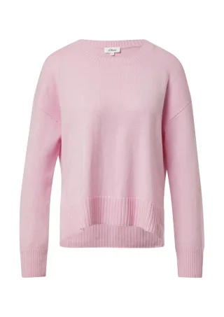 s.Oliver Red Label - Strickpullover mit Seitenschlitzen pink - Gr. - 44