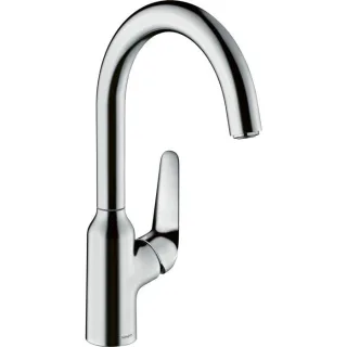 hansgrohe Focus M42 Küchenarmatur 220 1jet 71802000 chrom, schwenkbarer Auslauf 360°