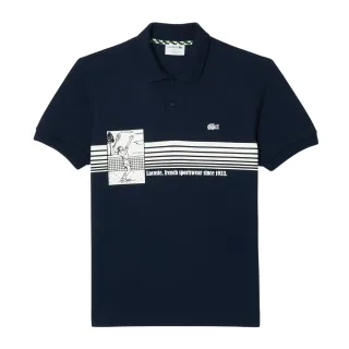 Lacoste - "French Made" Poloshirt für Herren, Bio-Baumwolle, Klassisch (Blau)