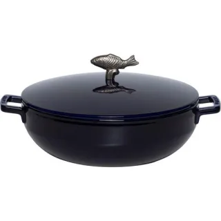 Staub La Cocotte 28cm rund Bouillabaisse Topf dunkelblau