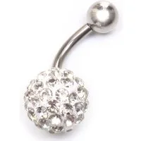 Firetti Bauchnabelpiercing Schmuck Geschenk Piercing Körperschmuck Kugel, mit Glasstein