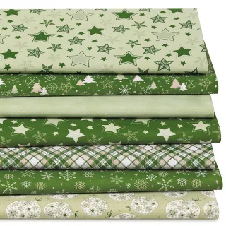 Patchwork- und Quiltpaket "Sternentraum", grün-color