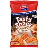 XOX Knabberei, XOX Tasty Snack Pulled Pork Style mit Schweinefleisch Geschmack 125g