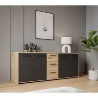 FORTE Sideboard Sideboard, 180 cm Breit, 3 Schubkästen, viel Platz, B/H/T 179/74,1/42 cm viel Stauraum