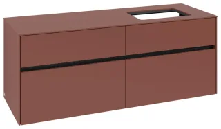 Villeroy & Boch Waschtischunterschrank Collaro C11800 1400x548x500mm 4 Ausz. Waschtisch re Wine Red C11800AH