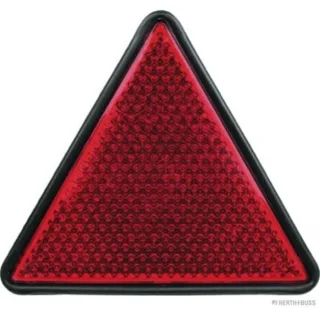 Elparts R?ckstrahler Dreieck mit Rahmen geschraubt Rot Kunststoff mit Bolzen Geh?usefarbe schwarz