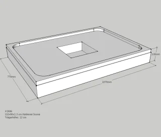 Neuesbad Wannenträger für Kaldewei Scona 800x1100x23 SD24077