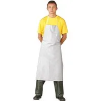 Reis Kittelschürze PCV - Schürze Gummischürze weiß 75 x110 cm NEU !