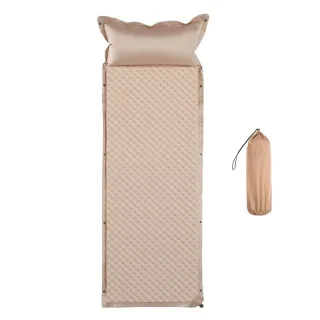 Xmund 5cm Camping Sleeping Mat, Portable Air Mattress with Pillow Thickened Floor Mat for Home Office Outdoor Camping Be