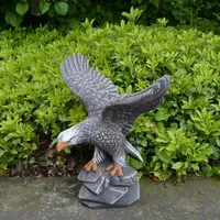 gartendekoparadies.de Gartenfigur Adlerfigur, Steinadler, Steinfigur, H. 32 cm, 35 cm Spannweite, 4 kg