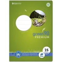 Staufen Schulheft Schulheft Green A4 liniert mit Rand Lineatur 25 16 Blatt