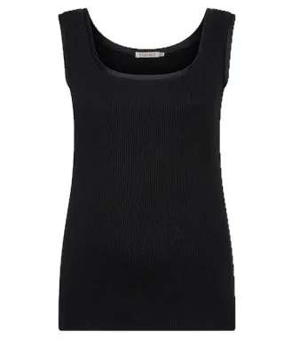 Esqualo - Esqualo Rippstrick-Singlet mit Satin-Details schwarz - Gr. - L