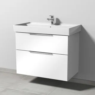Sanipa 3way Waschtischunterbau zu Villeroy & Boch Collaro Waschtisch mit 2 Auszügen, Weiß-Glanz UF83678