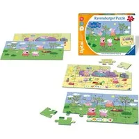 Ravensburger Puzzle tiptoi® Puzzle für kleine Entdecker: Peppa Pig, 24 Puzzleteile, (2 x 24 Teile) Made in Europe