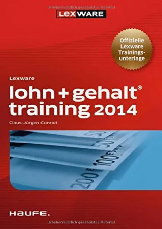 Lexware lohn + gehalt training 2014 [Broschiert] [2014] Conrad Claus-Jürgen