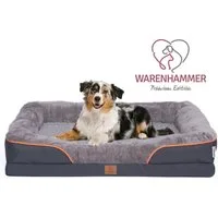 Warenhammer Tierbett Orthopädisches Premium Hundebett, flauschig weich, Abnehmbar,Waschbar, verschiedene Grössen