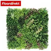 Floordirekt Wandpaneel Pflanzenwand pflegefreie Kunstpflanzen Hera 100x100 cm Wanddeko, BxL: 100x100 cm, 1 qm, (UV-beständig) Geruchlos, ungiftig & umweltfreundlich