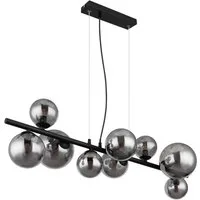 GLOBO LIGHTING LED-Hängeleuchte RIHA, Leuchtmittel wechselbar, Warmweiß, Deckenlampe, Glas, Design Leuchte, Wohnzimmer, Esszimmer