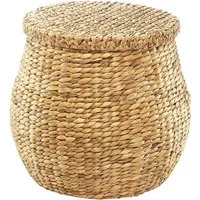 locker Wäschekorb Wäschekorb aus Wasserhyazinthe groß (1 St)