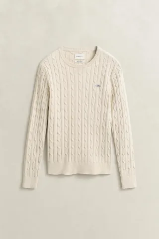 GANT - Classic Zopfstrickpullover faded beige - Gr. - S