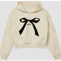 s.Oliver Sweatshirt Sweatshirt Kuscheliger cropped Oversize Hoodie mit Print