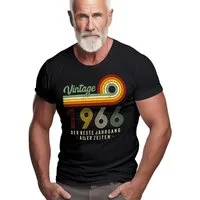 LOBO NEGRO® T-Shirt zum 60. Geburtstag: Vintage Jahrgang 1966 Limited Edition