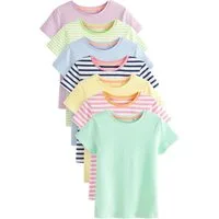 Next T-Shirt Einfarbige T-Shirts in Pastelltönen, 7er-Pack (7-tlg)