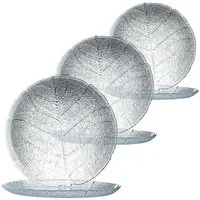 Luminarc Gebäckteller Luminarc Aspen Teller flach 24cm 6er Set, Glas, (Spar-Set)