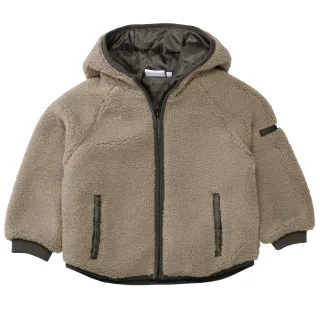 BASEFIELD - Kn.-Plüsch Jacke coffee - Gr. - 134