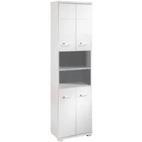 byLIVING Hochschrank Nebraska Breite 50 cm, Badezimmerschrank mit Metallgriffen, viel Stauraum