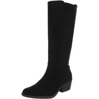Ital-Design Damen Kniehoher Stiefel mit Blockabsatz, elegant Stiefel (92002449) Blockabsatz Stiefel in Schwarz
