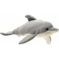 Uni-Toys Kuscheltier Großer Tümmler, Delfin - 28 cm (Länge) - Plüsch-Delphin - Plüschtier, zu 100 % recyceltes Füllmaterial