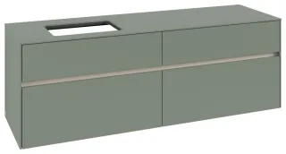 Villeroy & Boch Waschtischunterschrank Collaro C12100 1600x548x500mm 4 Ausz. Waschtisch li Soft Gree C12100AF