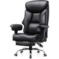 COMHOMA Bürostuhl Gaming Stuhl für Große und Schwere Personen bis 180 kg, ergonomischer Bürostuhl 3D Sitzkissen, verstellbar mit Fußstütz