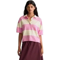 Marc O'Polo DENIM Poloshirt aus Crinkled Organic Cotton-Mix