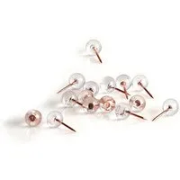 Zeller Present Pins Push--Set "Ball, 25-tlg., transparent/roségold, Stahl / Kunststoff (GPPS)