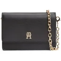 Tommy Hilfiger Kartenetui TH ICON CARD HOLDER W/CHAIN, Damen Geldbeutel, Portemonnaie, Minibag mit TH-Logoemblem