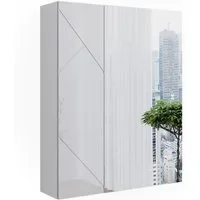 Vicco Badezimmerspiegelschrank Irma, Weiß Hochglanz, 60 x 75 cm (1-St)