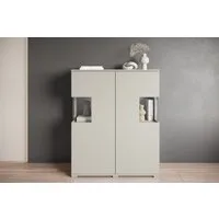 OTTO home Highboard Kenia (1 St), Modernes Highboard mit Glastüren, Breite 100 cm