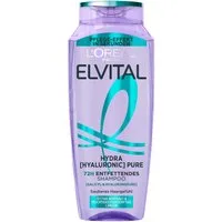 L'ORÉAL PARIS Haarshampoo L'Oréal Paris Elvital Hydra [Hyaluronic] Pure Shampoo, Packung, 6-tlg., Reinigt fettige Kopfhaut, spendet bis zu 72h Feuchtigkeit für Längen.