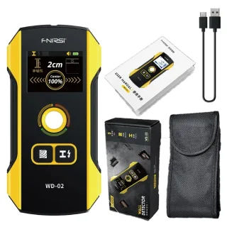FNIRSI WD-02 Metal Detector Wall Detector Scanner Wooden AC Wires Metal Pipes Rebars Detecting Tool Indicator Light Posi